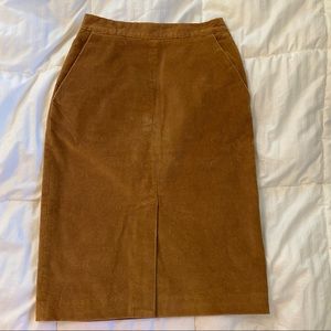 Aritzia Babaton Corduroy Midi Skirt Size 0